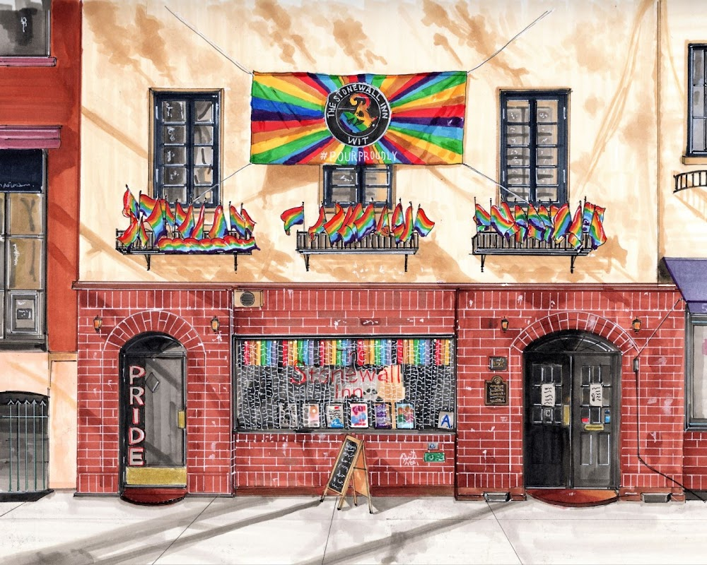 After Stonewall : Exterior and interior of Stonewall Inn.