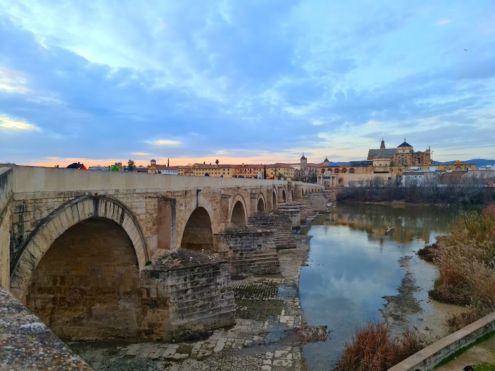 Hable con ella : entering city on Roman bridge