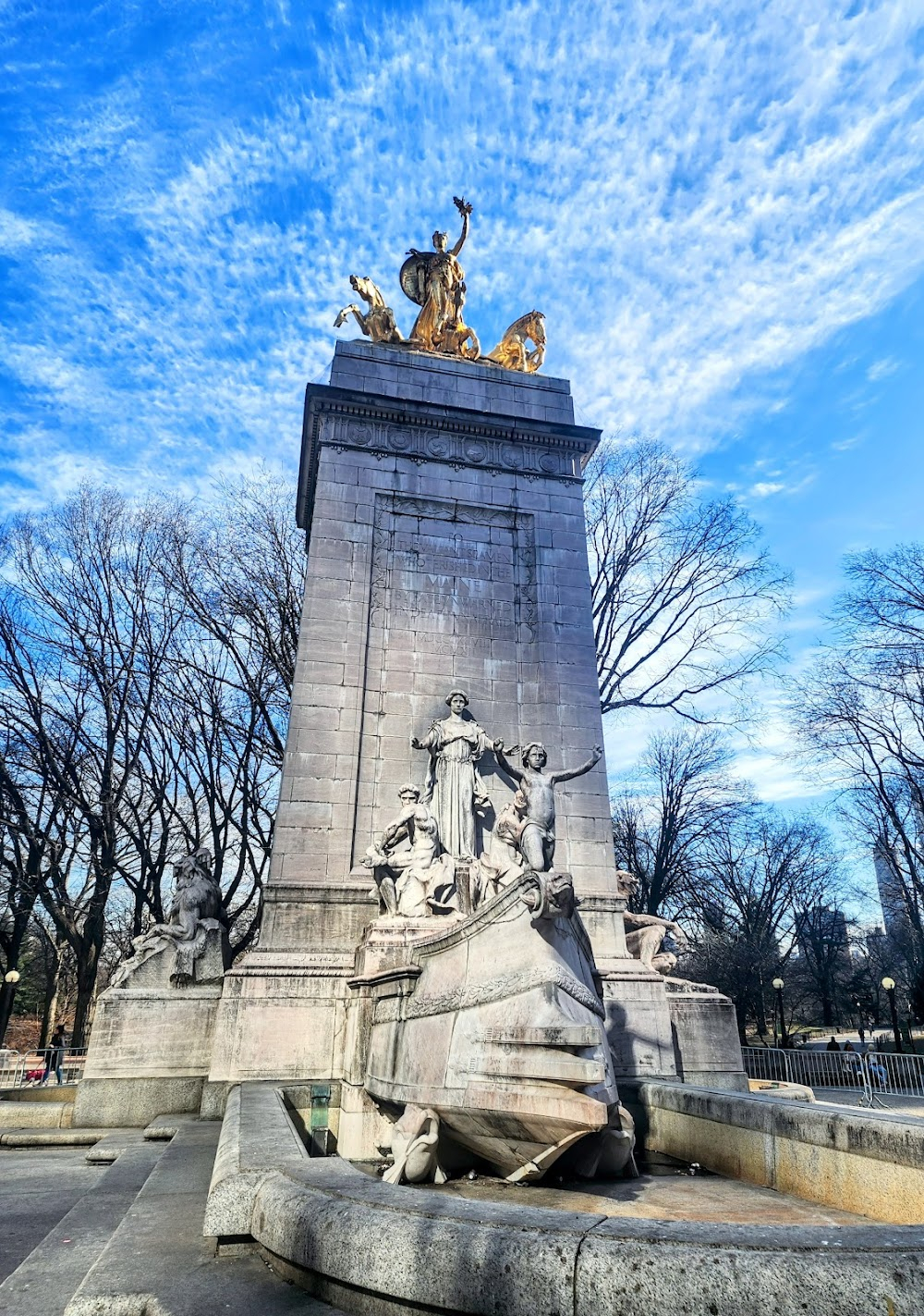 Keeping the Faith : Brian sobers up at the foot of athe Maine Monument