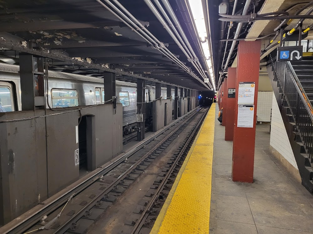 Midnight Cowboy : Joe chasing Ratso who is on a 6th Ave. IND 'F' train