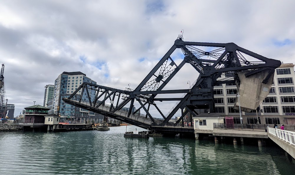 Mr. Soft Touch : bridge Joe barely makes it across during chase at beginning of film - aka Left O'Doul Bridge