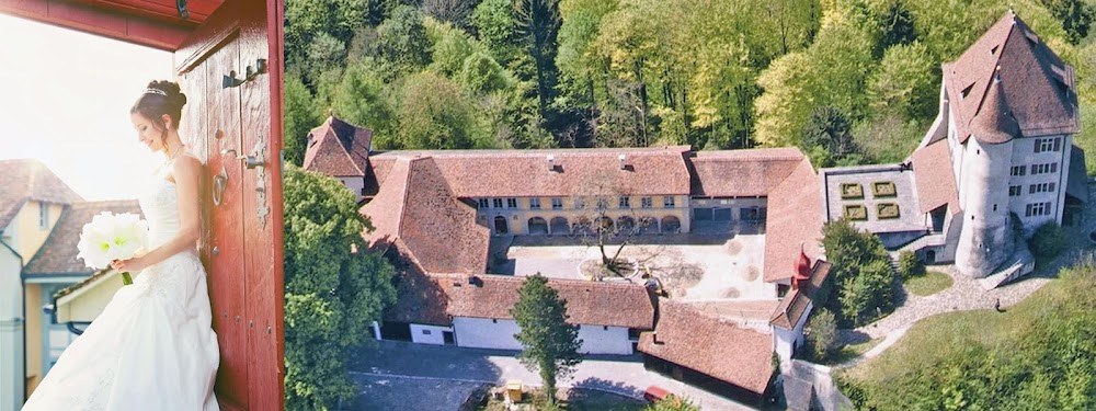 Noir comme le souvenir : Corday's house overlooked by Longueville castle