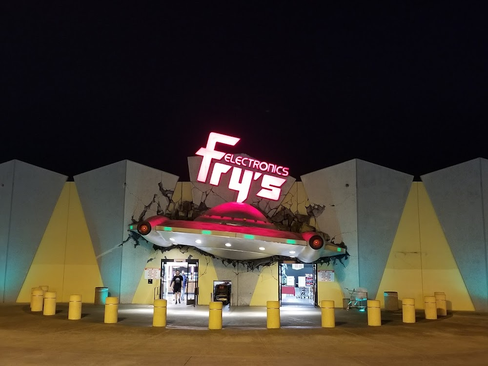 Nope : As Fry's Electronics, a real world location. The electronics store closed its doors nationally in 2021. Site to be redeveloped.