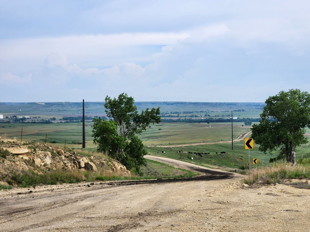 Paper Moon : Final scene with the truck rolling down the hill was filmed on King Hill south of Codell, KS.