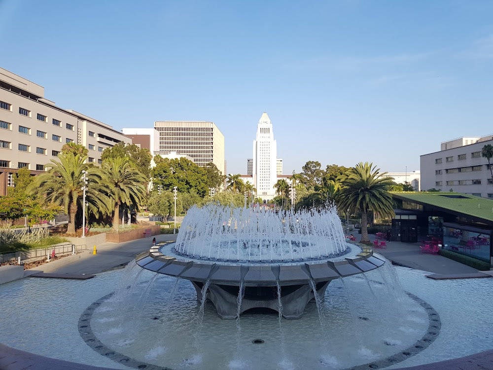 Crossfire : Meeting in park with fountain.