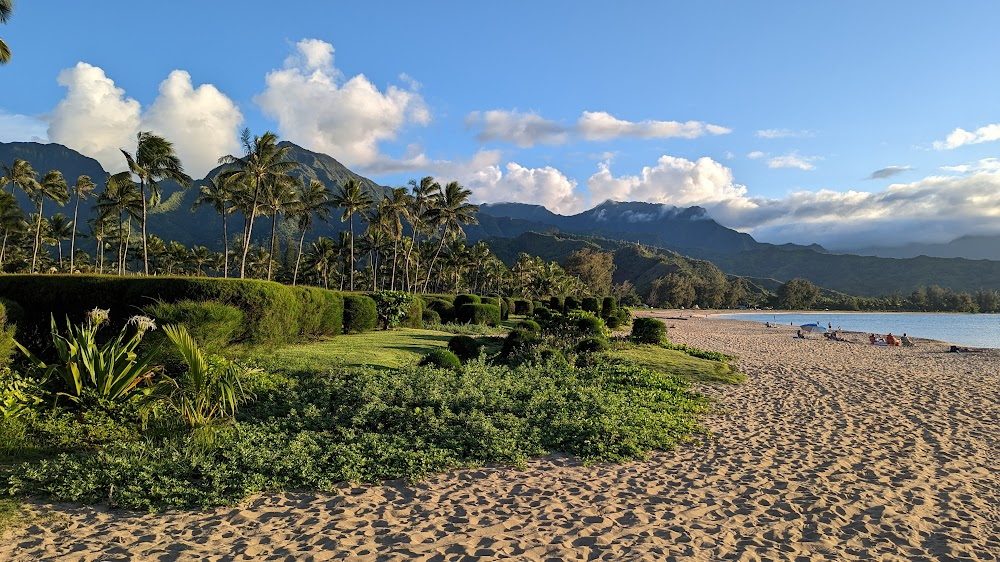 South Pacific : "Seabees' Pier" Hanalei Pier N 22° 12' 45.5347" , W 159° 29' 53.2451"