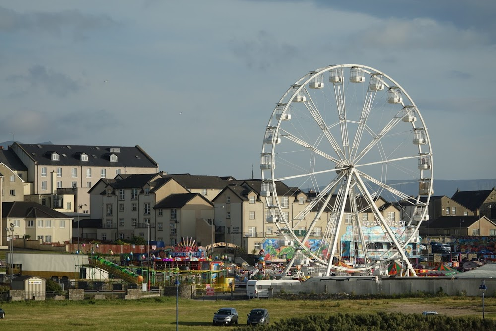 Derry Girls : Featured repeated in the series in some location shots.