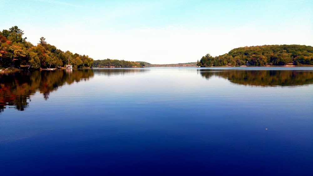 The Forest Rangers : summer lake fly-over scene