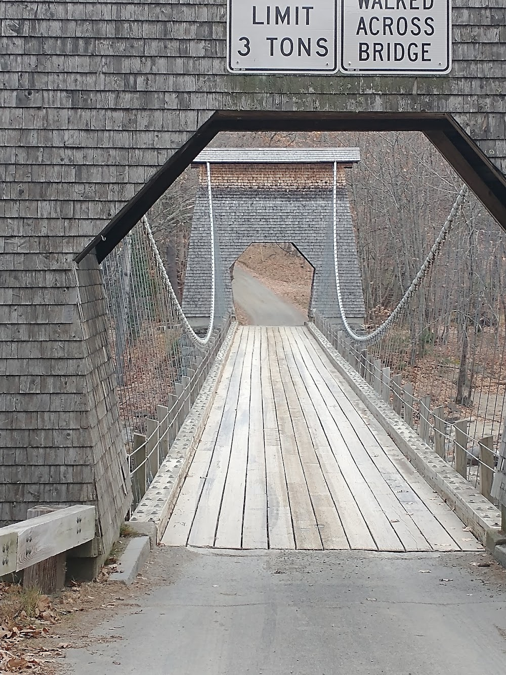 The Tale of the Three Brothers : wire suspension bridge