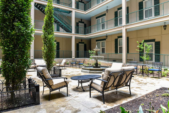 Trespass : main interior of balconies and lobby