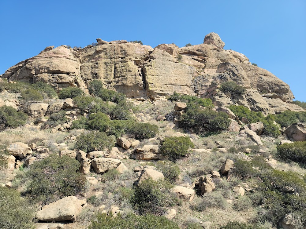 The Grapes of Wrath : Large rock outcropping seen as the Joads look out over California - actually the NW corner of the San Fernando Valley